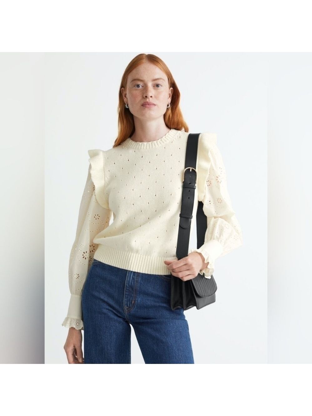 & Other Stories Knitted Embroidery Sweater